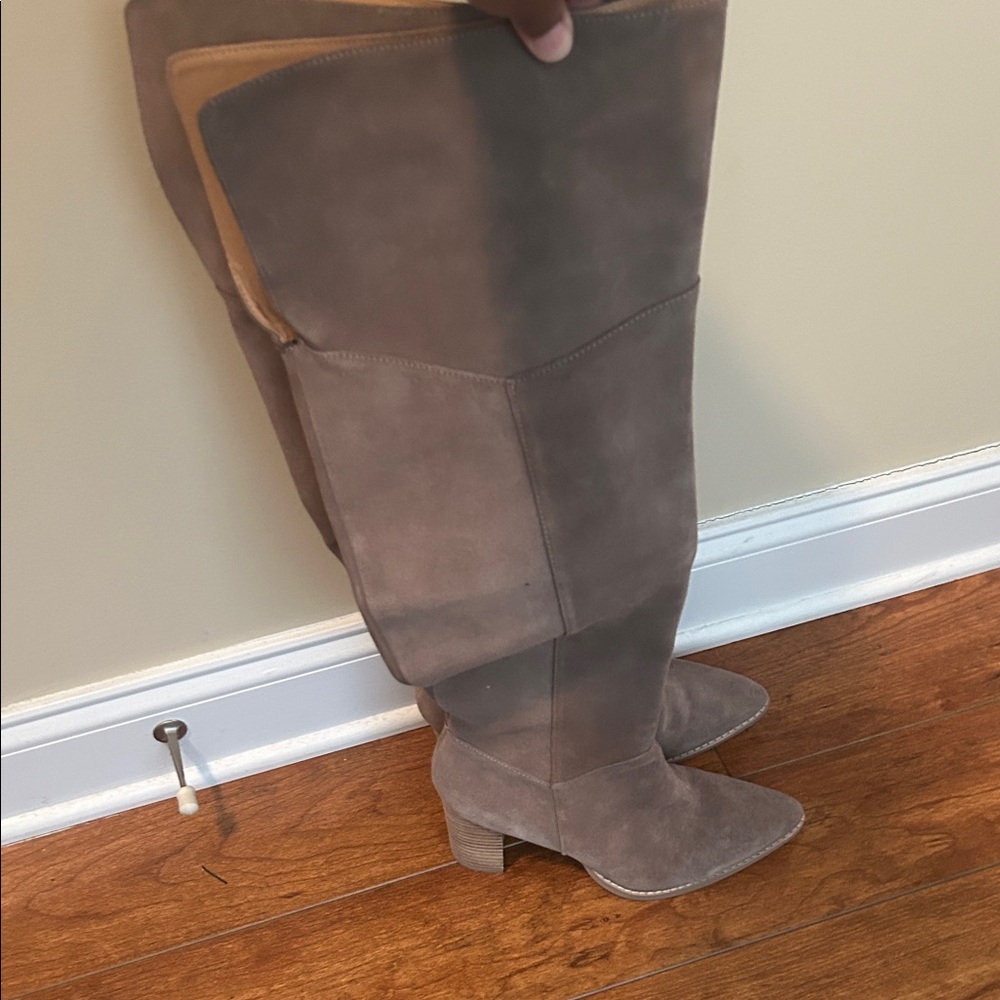 Crown Vintage Taupe Over the Knee Boots